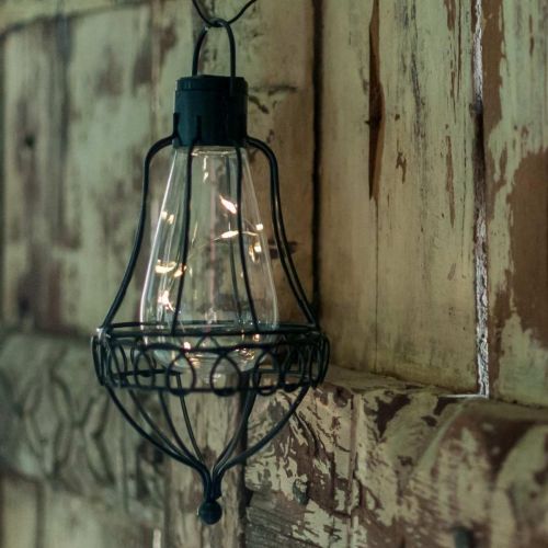 Floristik24 Lampa solarna do zawieszenia, latarnia ogrodowa ciepła biel Ø11cm W21cm