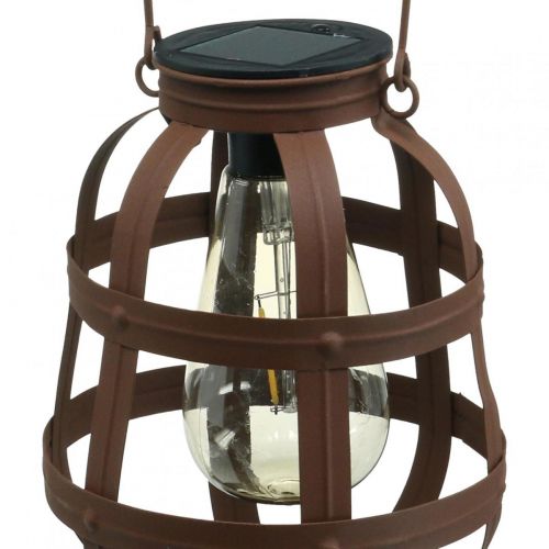 Floristik24 Lampa solarna, lampa ogrodowa, latarnia ozdobna ciepła biel Ø14,5cm W19cm