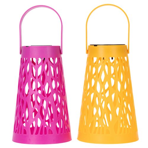 Produkt Latarnia solarna do użytku zewnętrznego, idealna na przytulne letnie wieczory w ogrodzie i na tarasie, 26 cm, 2 sztuki