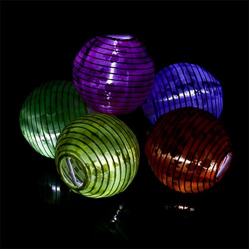 Floristik24 Latarnia słoneczna z motywem kwiatowym 4,5m 10 LED