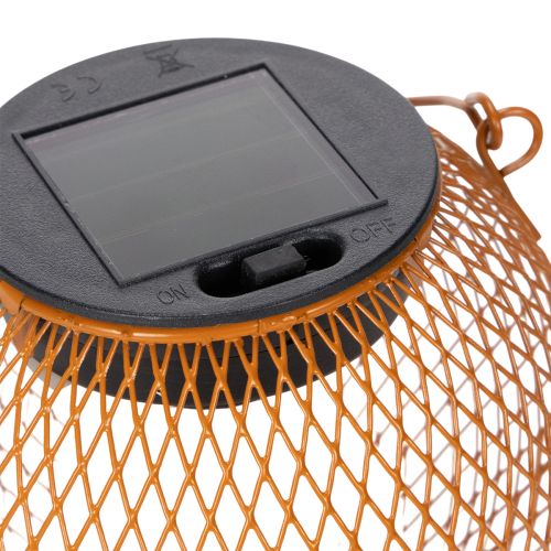 Produkt Latarnia solarna LED do nastrojowego oświetlenia ogrodu w atrakcyjnej metalowej obudowie, 12 cm