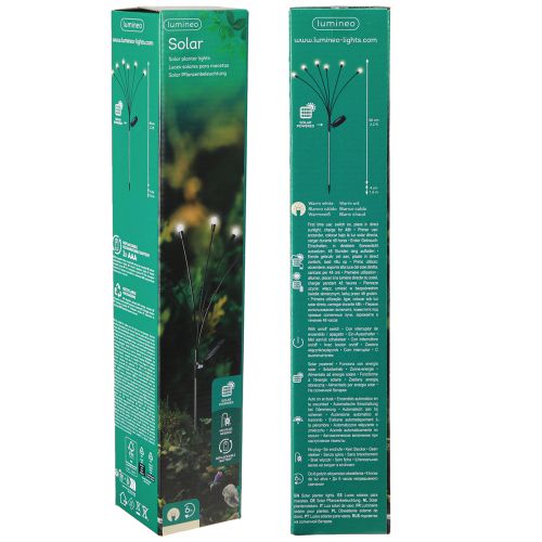Produkt Lampy solarne zewnętrzne LED prętowe, ciepłe białe 70cm 3szt