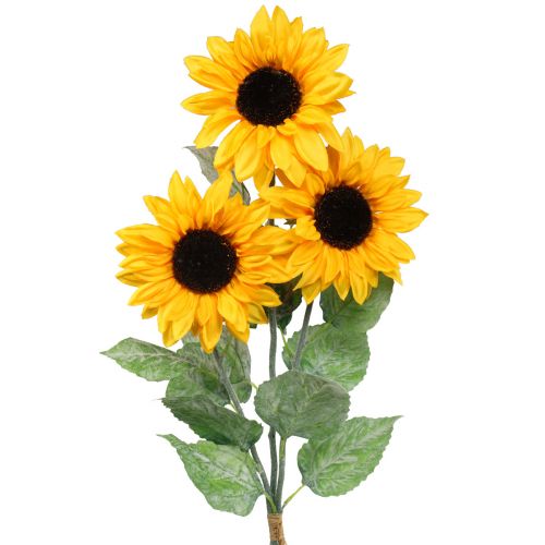 Floristik24 Rośliny sztuczne, słonecznik sztuczny kwiaty sztuczne żółte 74cm 3szt