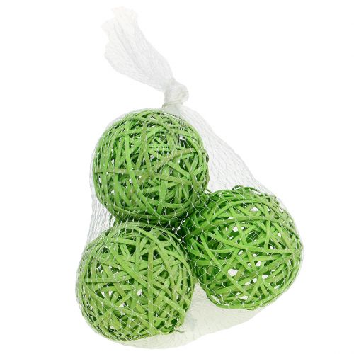 Floristik24 Kulka chipowa jasnozielona Ø8cm 4 szt