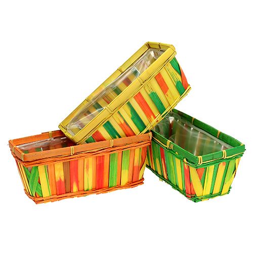 Produkt Kosz na frytki kwadratowy wielokolorowy 25cm 9 szt