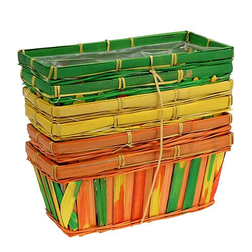Produkt Kosz na frytki kwadratowy wielokolorowy 25cm 9 szt