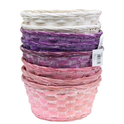 Produkt Miska na frytki okrągła fioletowa/biała/różowa Ø19cm 8 szt