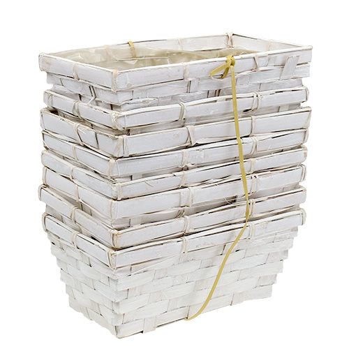 Produkt Zestaw koszyczków na frytki kwadratowy bielony 20cm x 11cm 8 sztuk
