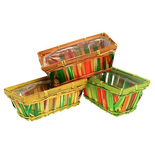 Produkt Zestaw koszyczków na frytki kwadratowy wielokolorowy 20cm x 11cm 12 sztuk