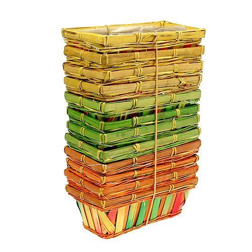 Produkt Zestaw koszyczków na frytki kwadratowy wielokolorowy 20cm x 11cm 12 sztuk