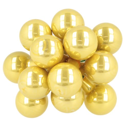 Miniaturowe bombki świąteczne na drucie, lustrzane jagody, błyszczące, 20 mm, 140 sztuk | Floristik24.pl