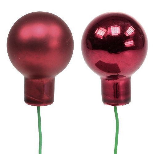 Produkt Mini bombka świąteczna czerwona, różowa, szklane lustrzane jagody Ø20mm 140 szt