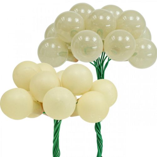 Floristik24 Mini bombki świąteczne krem mix mat/połysk Ø20mm 140 szt