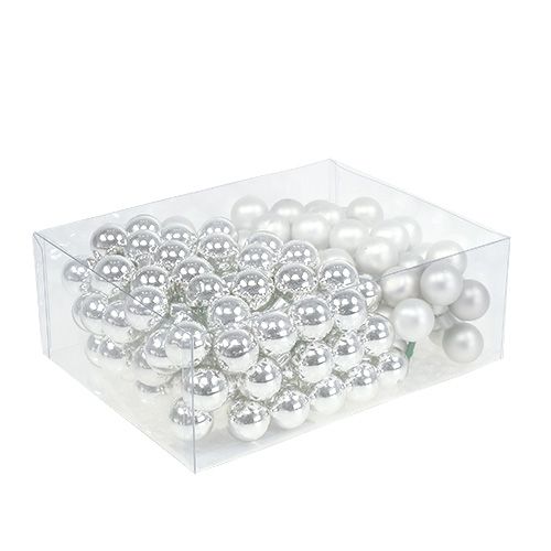 Produkt Jagody lustrzane 25mm srebrny mix 140 szt