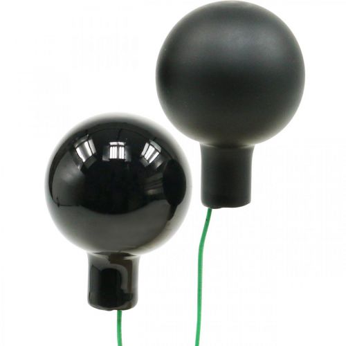 Produkt Mini bombki świąteczne na drucie czarne szkło Ø25mm 140 szt