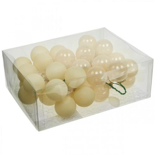 Produkt Mini bombki świąteczne krem mix mat/połysk Ø40mm 32 szt