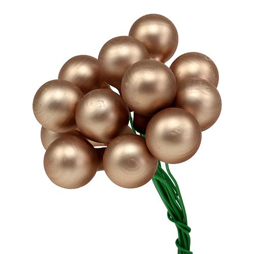 Floristik24 Jagody lustrzane kremowo-różowe mix 15mm 140szt