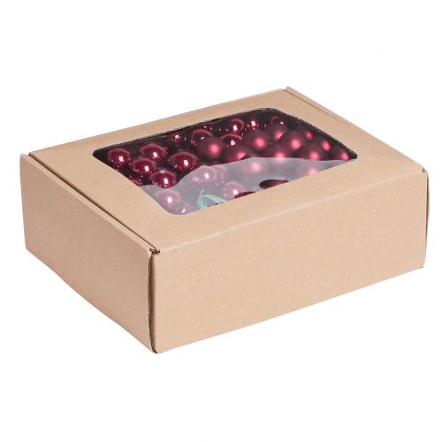 Produkt Lustrzane kulki szklane z drutu jagodowego Bordeaux mix Ø20mm 140 szt