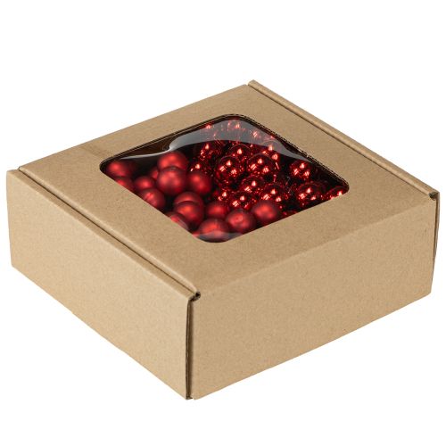 Produkt Lustrzane jagody czerwone matowe, błyszczące Ø1,5cm 140 szt