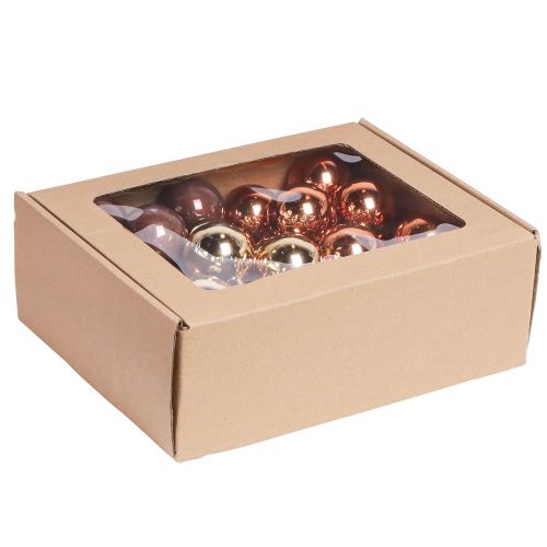 Produkt Lustrzane jagody Bombki świąteczne złotobrązowe Ø40mm 32 szt