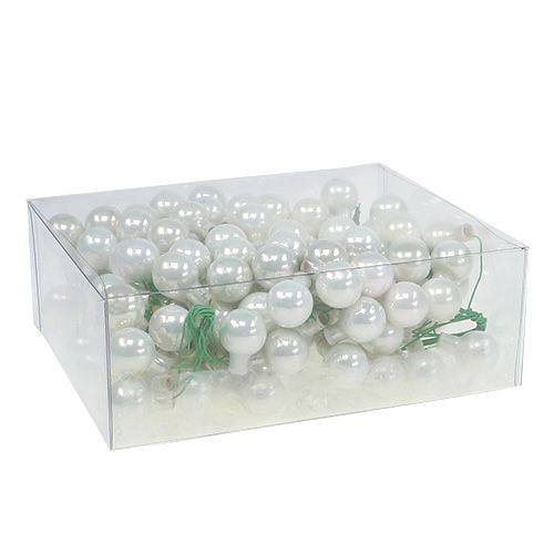 Produkt Jagody lustrzane Ø2cm emalia biała 140 szt