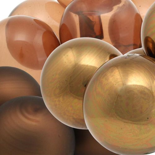 Floristik24 Mini Christmas Ball Brown Glass Mirror Berries Ø40mm Mix 32szt