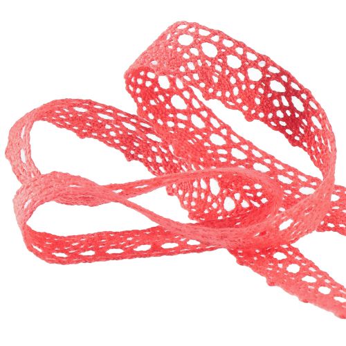 Produkt Wstążka koronkowa ozdobna Wstążka koralowa W16mm L20m