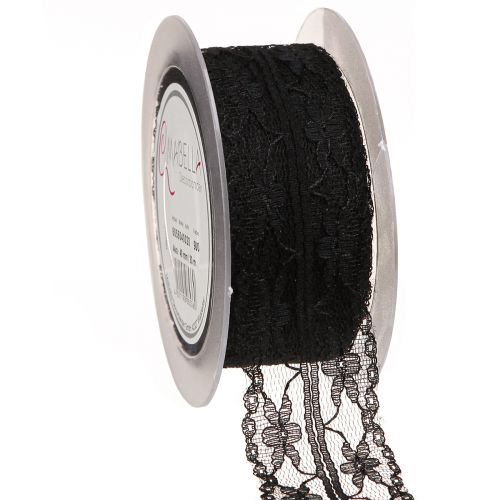 Produkt Wstążka koronkowa vintage czarna żałobna wstążka koronkowa 40mm 20m