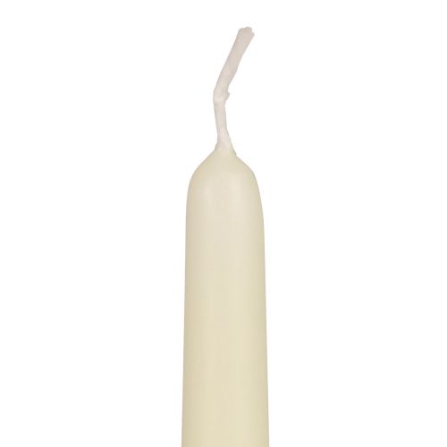 Floristik24 Świece stożkowe, świece w sztyfcie, kość słoniowa biała, 250/23 mm, 12 sztuk