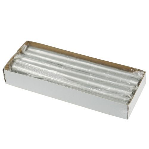 Produkt Świece stożkowe 300/23 srebrne 12szt.