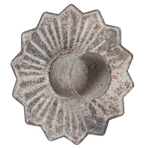 Produkt Świecznik stożkowy do naklejenia antyczny szary 7×8,5cm 4szt