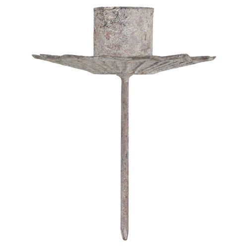 Produkt Świecznik stożkowy do naklejenia antyczny szary 7×8,5cm 4szt