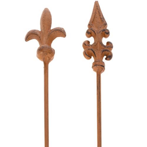 Pale ogrodowe rustykalna dekoracja lancetowata lilia w stylu antycznym do użytku na zewnątrz 60 cm 2 szt.