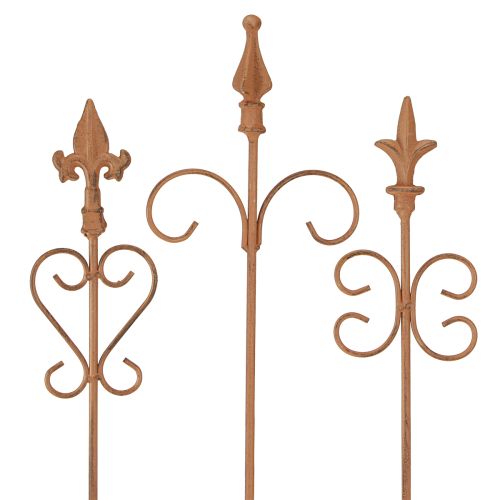 Floristik24 Ozdoba ogrodowa Vintage Edelrost Dekoracja Asortyment 58cm 3szt