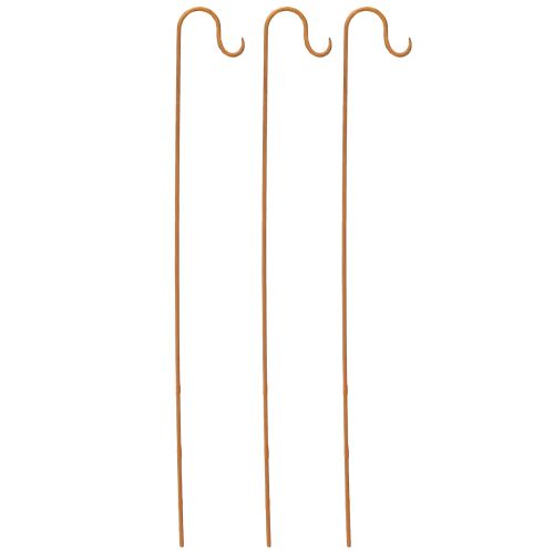 Floristik24 Pręt z hakiem rdzawa dekoracja ogrodowa metalowa dekoracja wys. 80cm 3 szt.