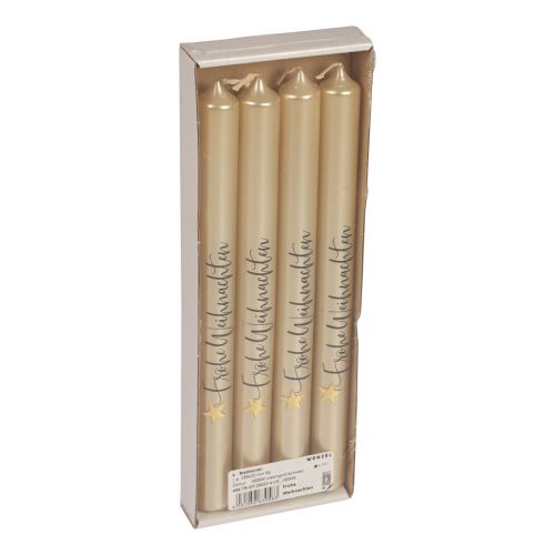 Produkt Świece świąteczne świece w sztyfcie Świąteczne kremowe 25cm 4 sztuki