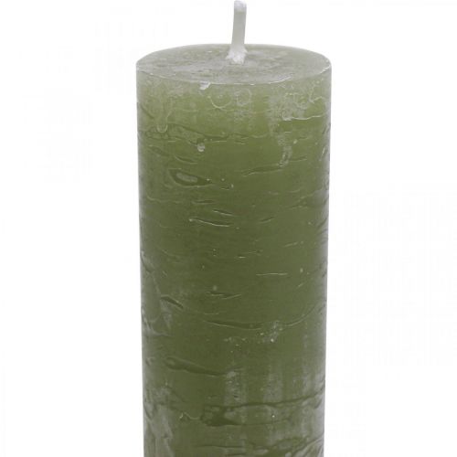 Produkt Świece jednobarwne oliwkowe świece w sztyfcie 34×240mm 4 szt