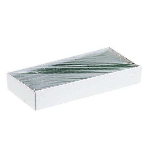 Floristik24 Świeca stożkowa ciemnozielona jednokolorowa 34 x 240mm 4 szt