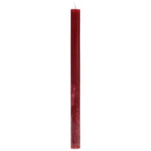 Floristik24 Świeca 21mm x 300mm ciemnoczerwona barwiona 12szt