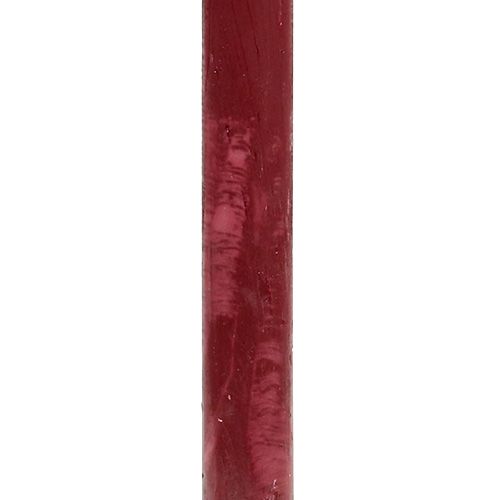 Floristik24 Świeca 21mm x 300mm ciemnoczerwona barwiona 12szt