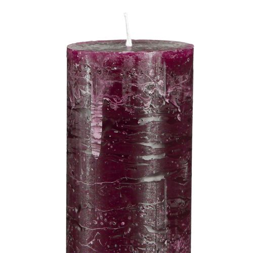 Produkt Świece stożkowe świece jednokolorowe bordowe 50x300mm 4 szt