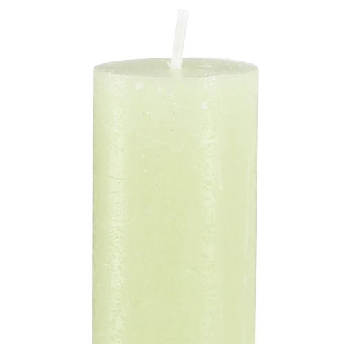 Produkt Świece w sztyfcie limonkowe świece w jednolitym kolorze 34x300mm 4 szt