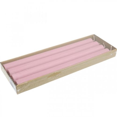 Produkt Świece rustykalne świece w sztyfcie barwione na różowo 350/28mm 4 szt