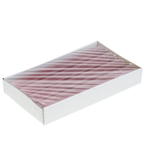 Floristik24 Świece stożkowe jednobarwne stary róż 34mm x 300mm 4 szt