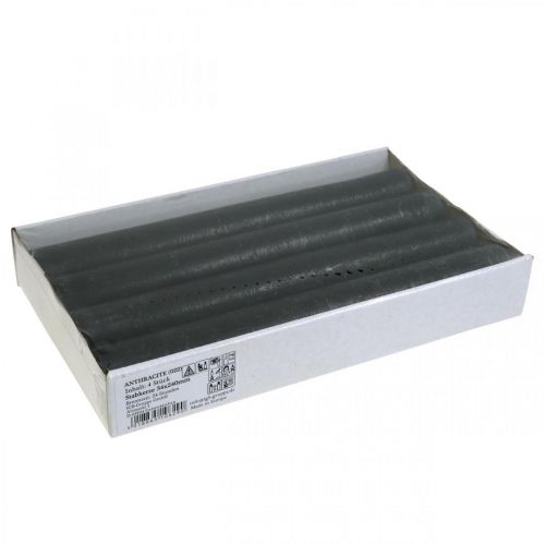 Produkt Świece stożkowe świece antracytowe w jednolitym kolorze 34×240mm 4 szt