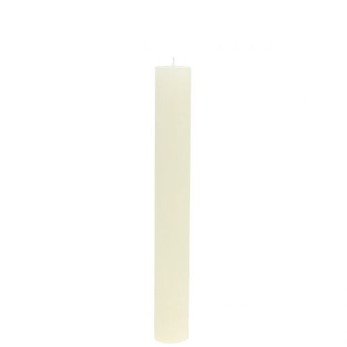 Produkt Świece stożkowe jednokolorowe kremowe 34mm x 240mm 4 szt