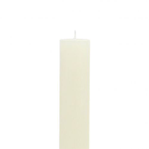 Produkt Świece stożkowe jednokolorowe kremowe 34mm x 300mm 4 szt