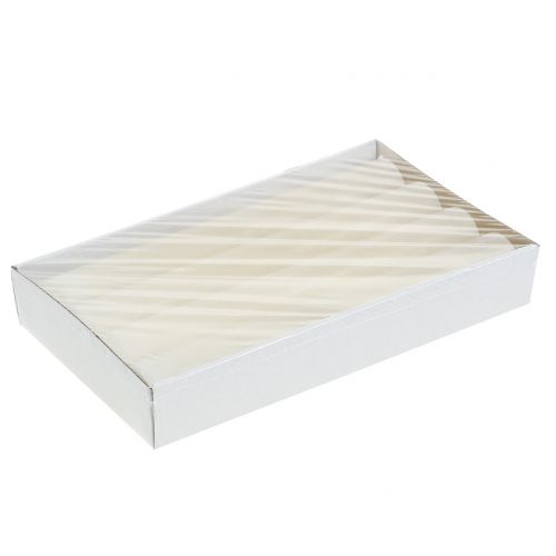 Produkt Świece stożkowe jednokolorowe kremowe 34mm x 300mm 4 szt