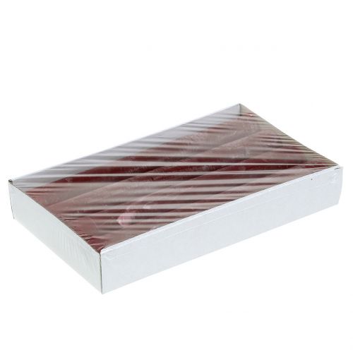 Floristik24 Świece jednokolorowe ciemnoczerwone 34mm x 300mm 4szt