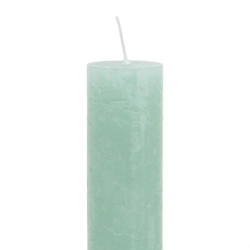 Produkt Świece stożkowe jednokolorowe jasnozielone 34mm x 300mm 4szt